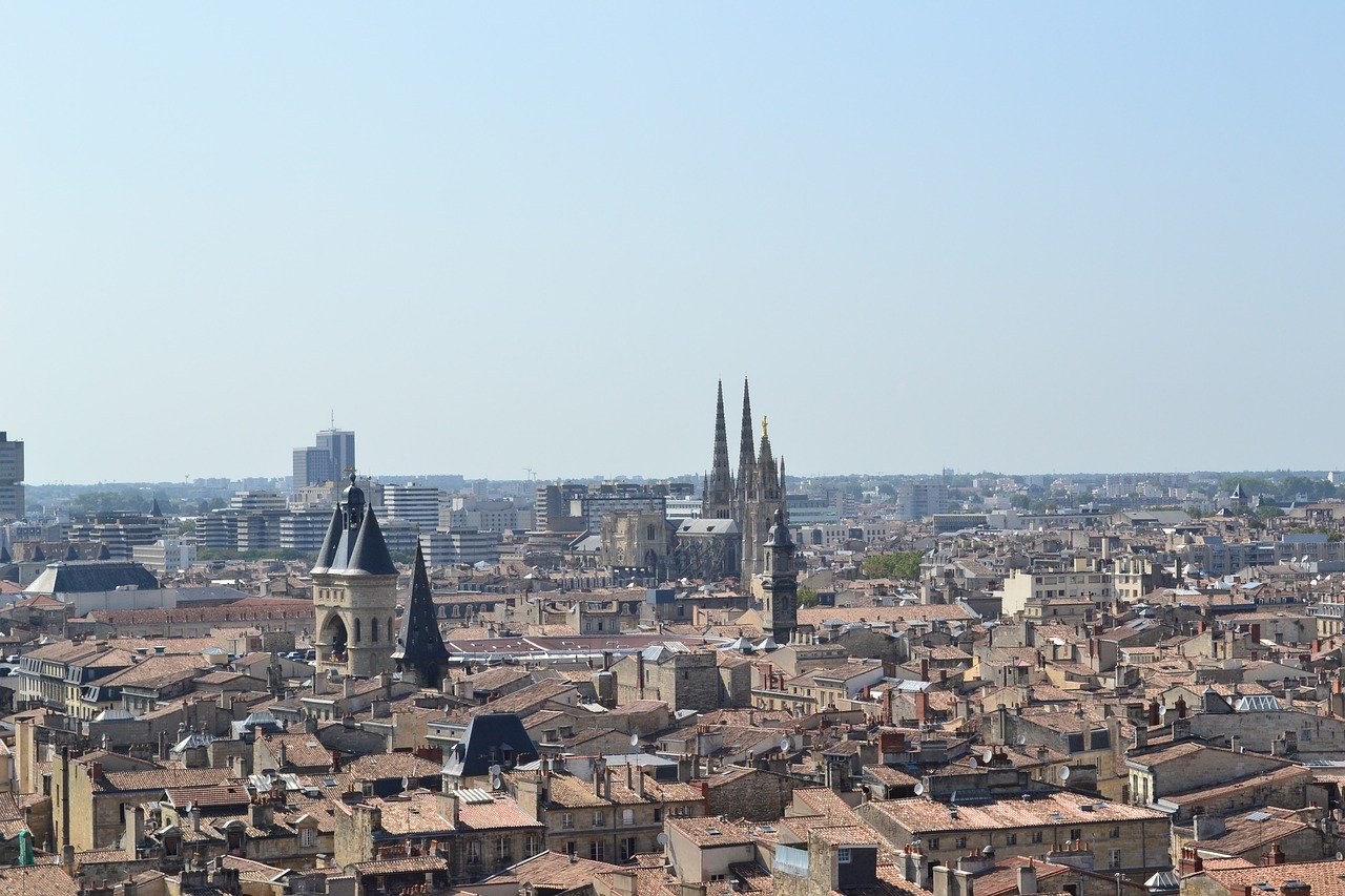 Ville de Bordeaux vue de haut
